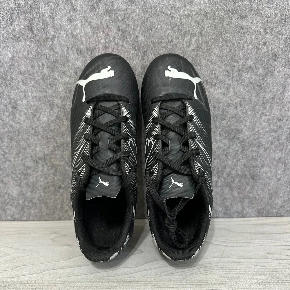 Puma Attacanto FG/AG Soccer Cleats Kids 3.5 Black Mist Football Boots 107480-01